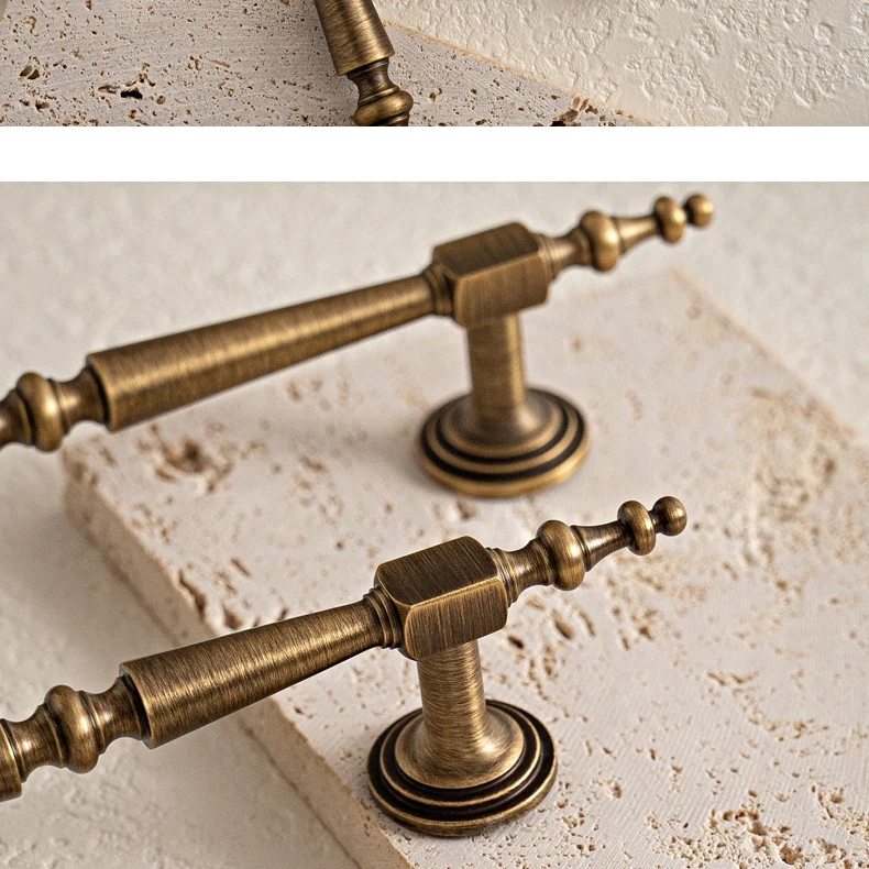 Antique brushed brass cabinet handle 20
