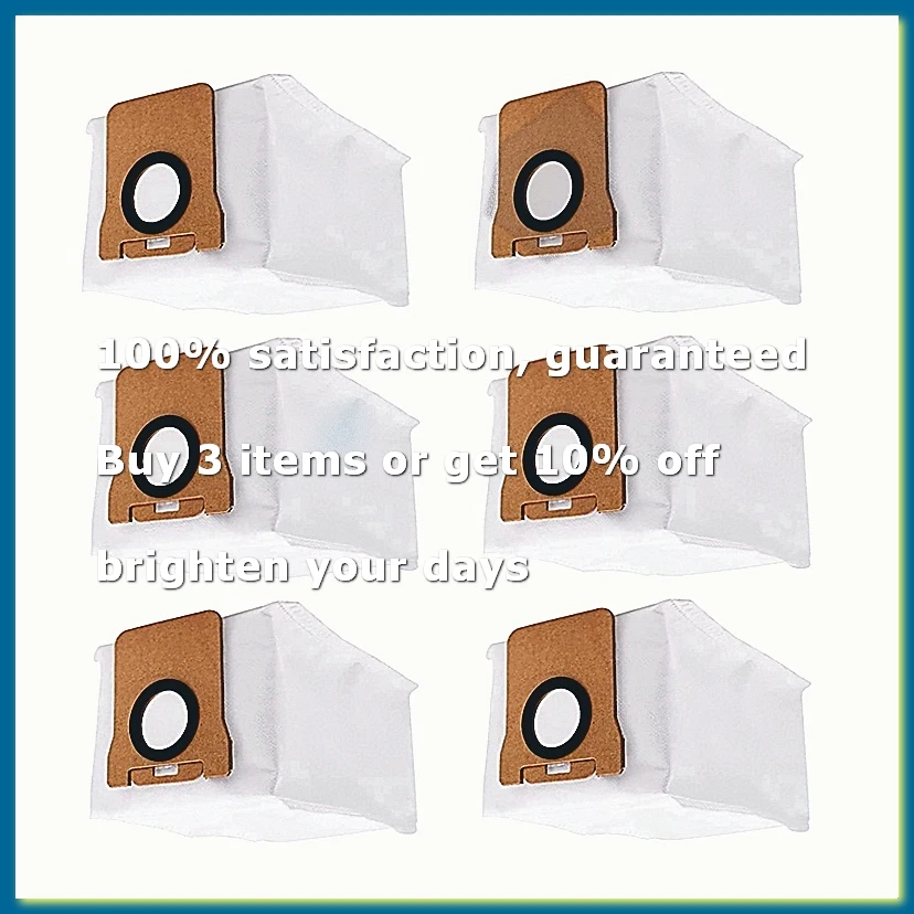 6PCS Replacement Dust Bag Kit for B101CN/Dream S10 Pro/ L10S Ultra/X10+/B101GL Robot Vacuum