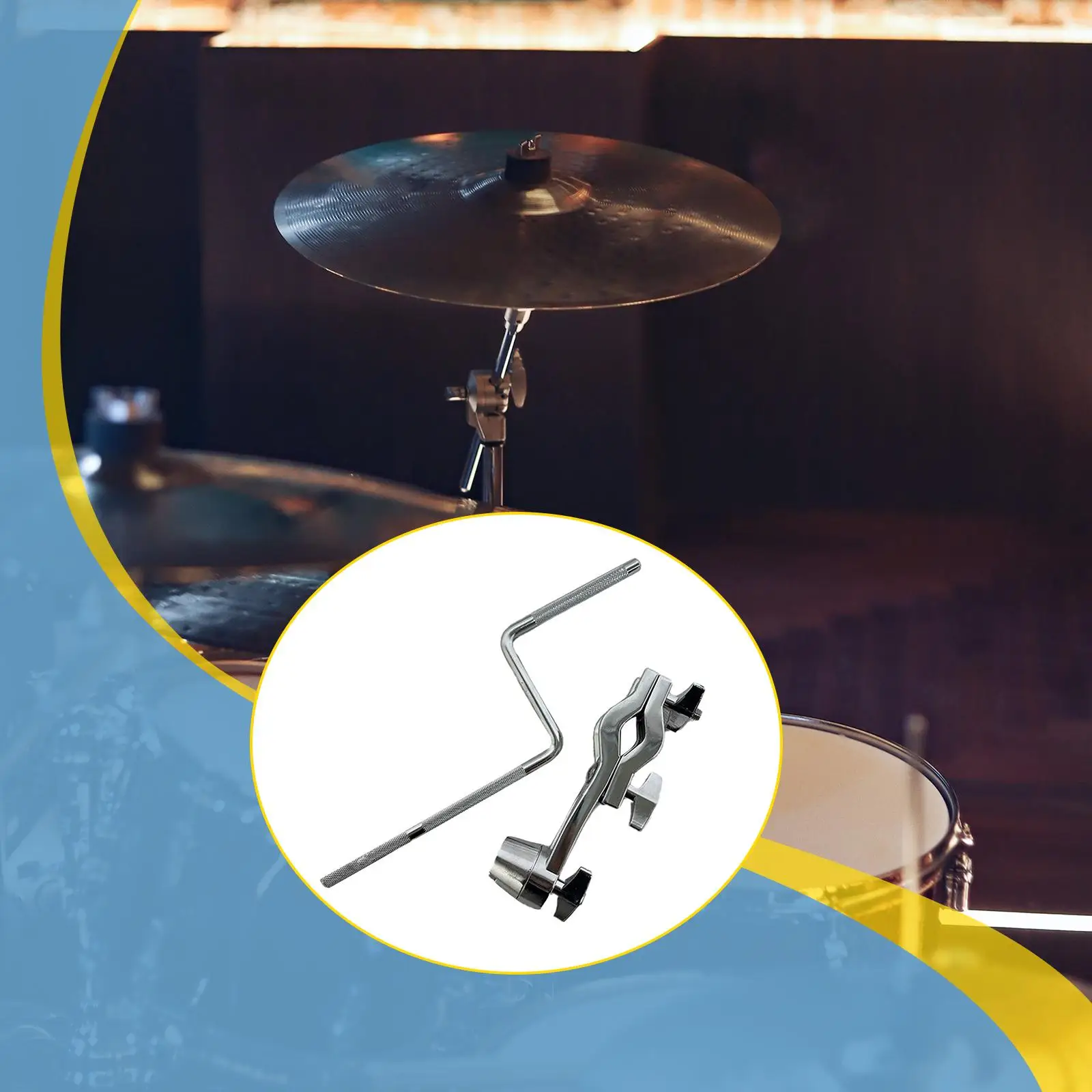 Drum Cowbell Holder Adjustable Extension Clamp Universal Bracket Drum Part Accessory for Percussion Setup