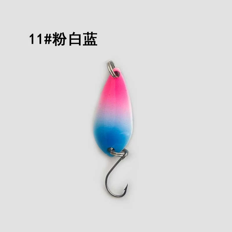 1pc 1.5g/2.5g/3.5g/5g Fishing Metal colorful Spoon Bait Hard Bait Metal Spinner Lure mini Bait for Trout Perch Single Hook Pesca view 5