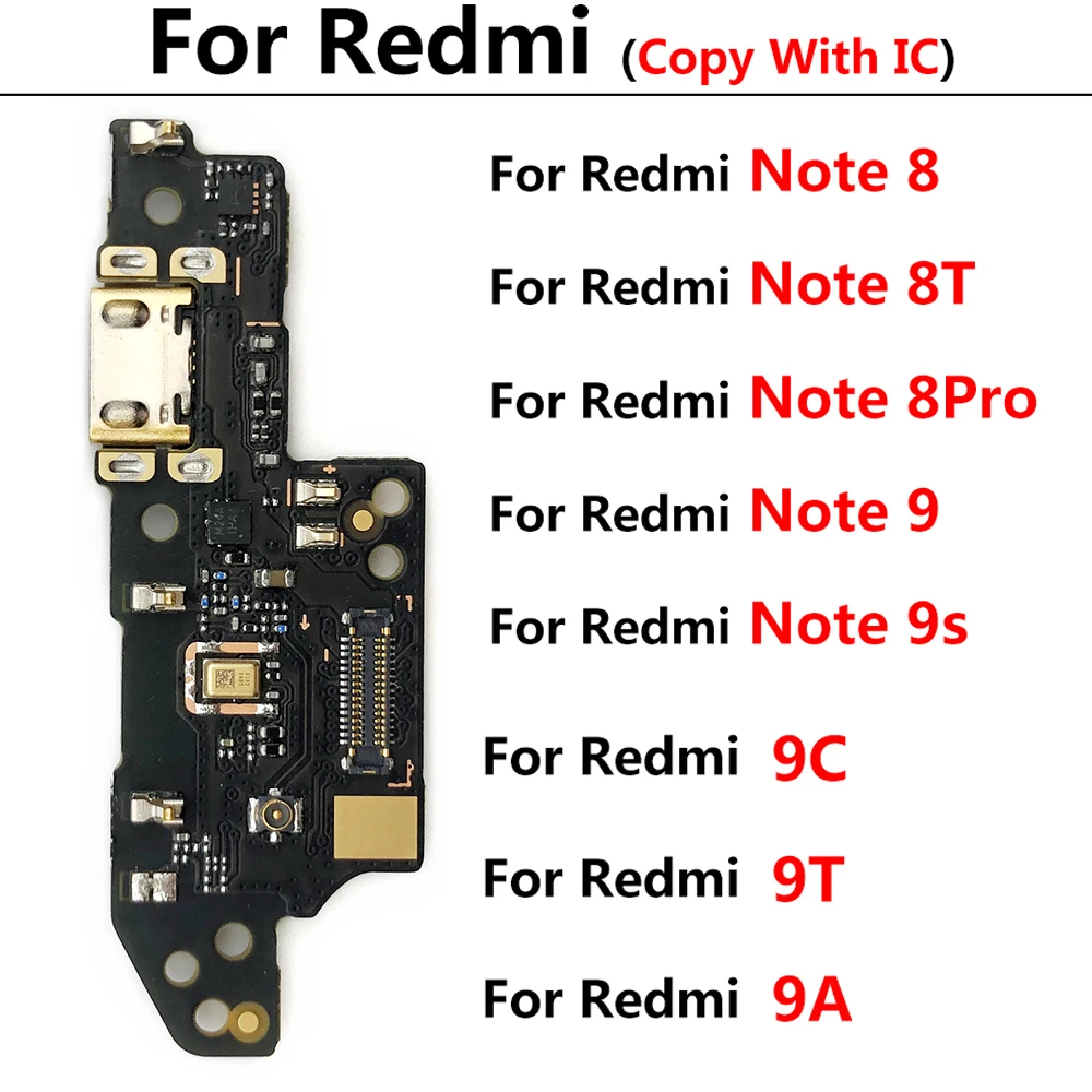 Złącze ładowania USB, port ładowania, mikrofon, taśma flex do szybkiego ładowania dla Redmi 9A 9C 9T K30 4G 5G Note 8 8T 9S 9 Pro 10