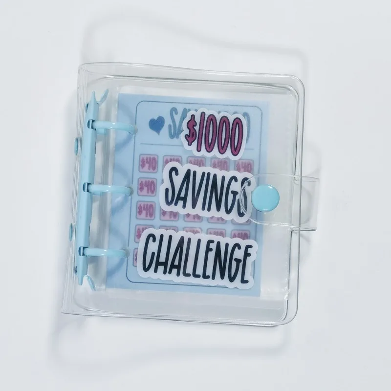น่ารัก Creative Desin Savings Challenge Binder แฟชั่นเรียบง่ายความท้าทายหนังสือซอง Binder Notebook นักเรียนอุปกรณ์