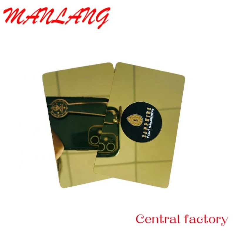 Custom  Protocol 14443 RFID etal irror Gold N 215 Card