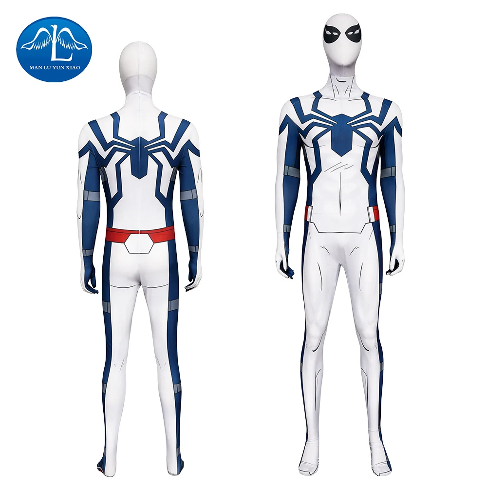 

Adult Men Oscorp Suit Spider Hero Cosplay Costume Full Set Jumpsuit For Halloween Christmas Party