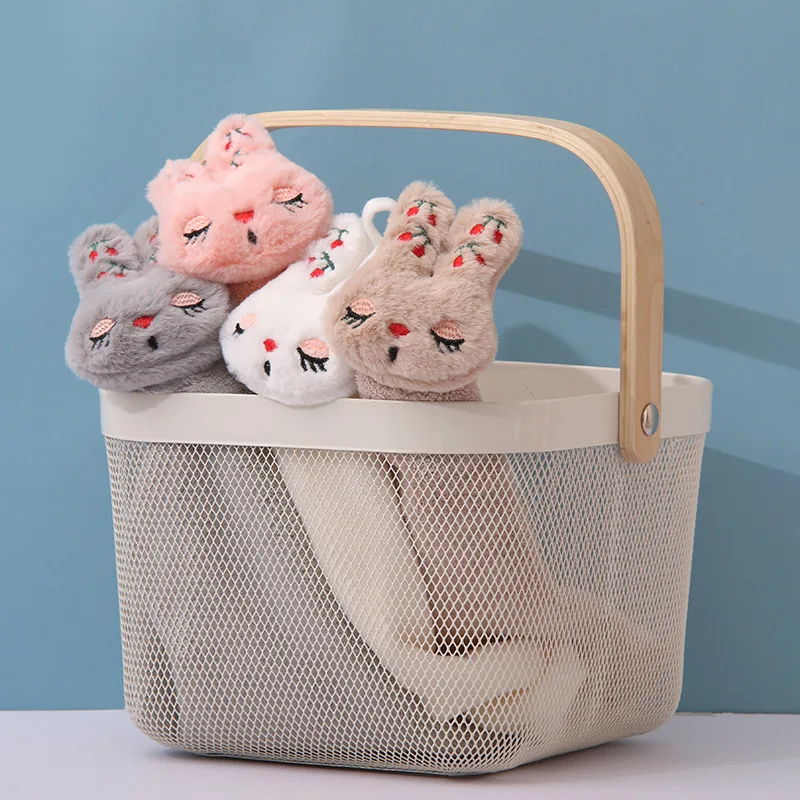 Cartoon Rabbit Wipe Hand Towel Soft Thicken Coral Fleece Super Absorbent Quick Dry Children Terry Towels for Kitchen Bathroom