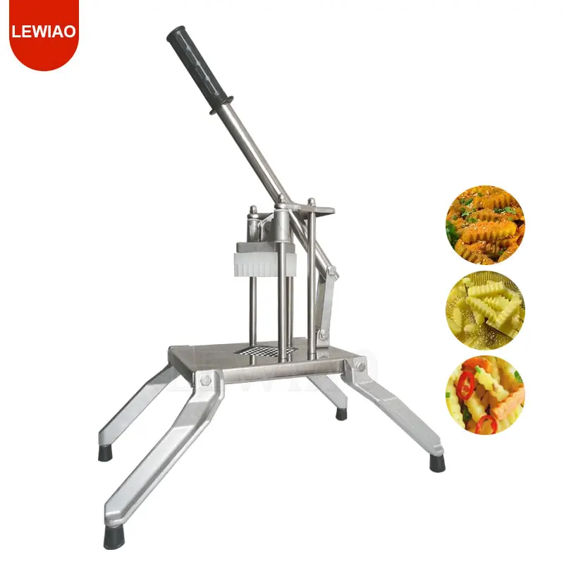 9Mm 12Mm 14Mm Blade Potato Slicer Chopper Manual Waved Cutting Machine French Fries Potato Chip Wavy Slicer Cutting Machine