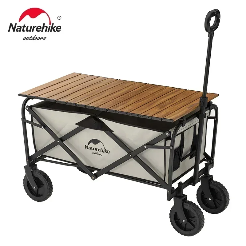 

Naturehike Ultralight 160L Outdoor Cart Portable Folding 10cm Thick Tire Park Trolley High Load Family Car Travel Camping Wagon