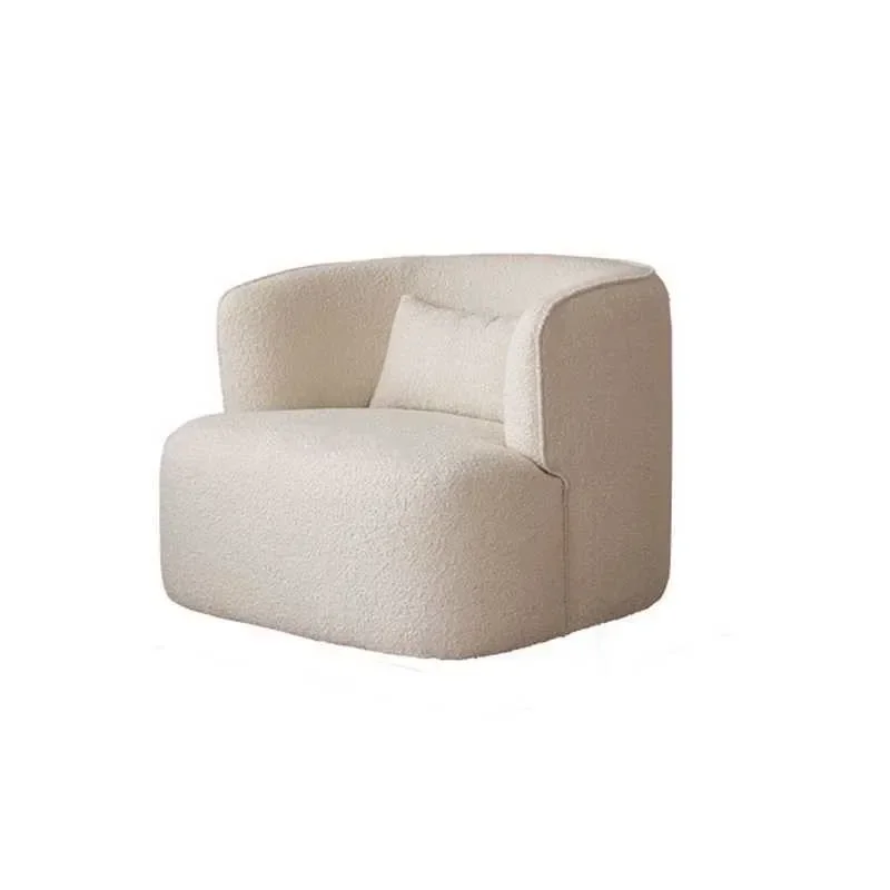 Scandinavian Lazy Sofa Light Luxury Single Sofa Bedroom Living Room Hotel Leisure Chair Modern Simple Technology Fabric