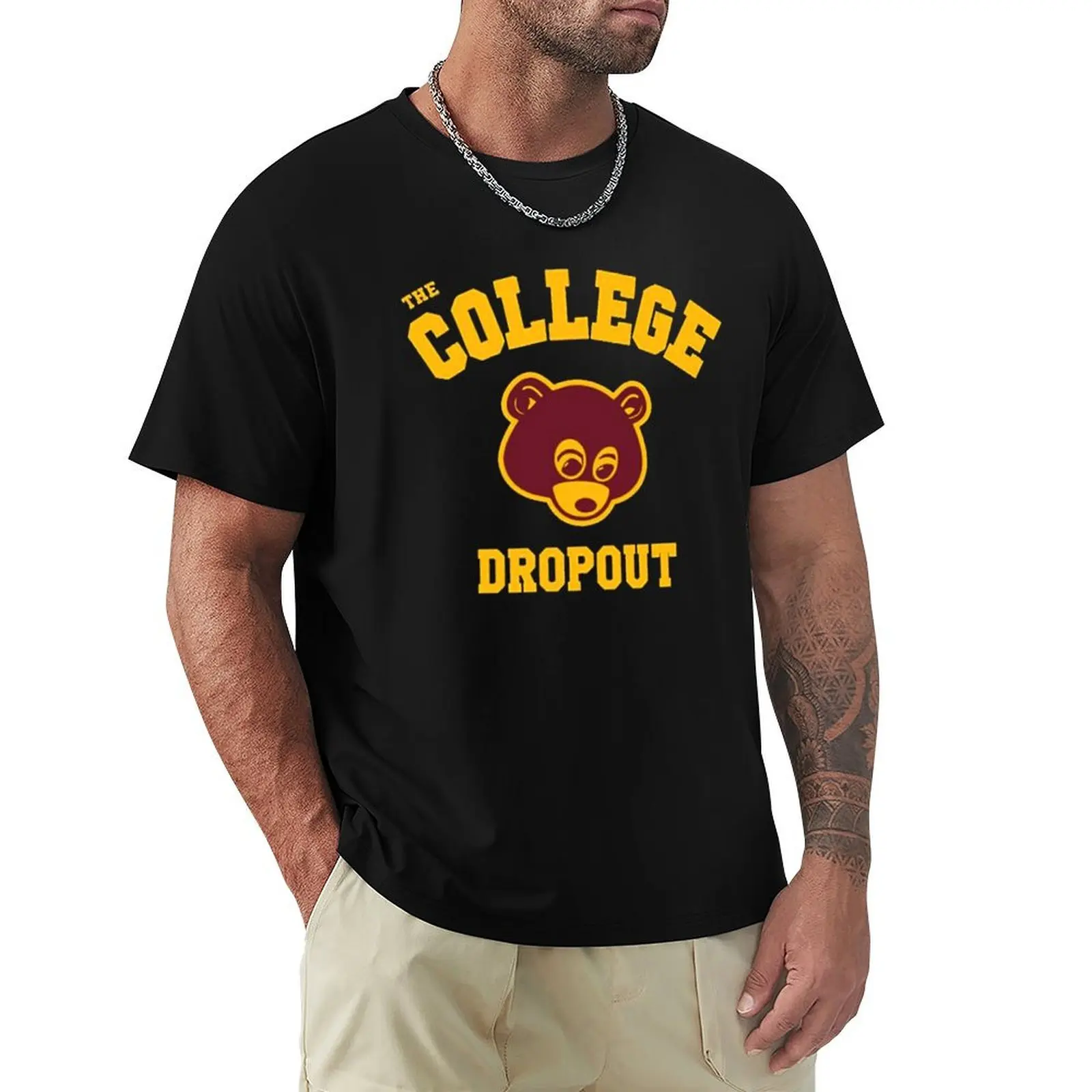 

The college dropout T-Shirt anime figures tops graphic t shirt vintage shirts graphic mens graphic t-shirts big and tall