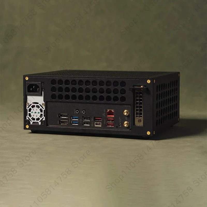 Half-height knife card aluminum alloy felx small 1U power supply mini chassis portable soft routing
