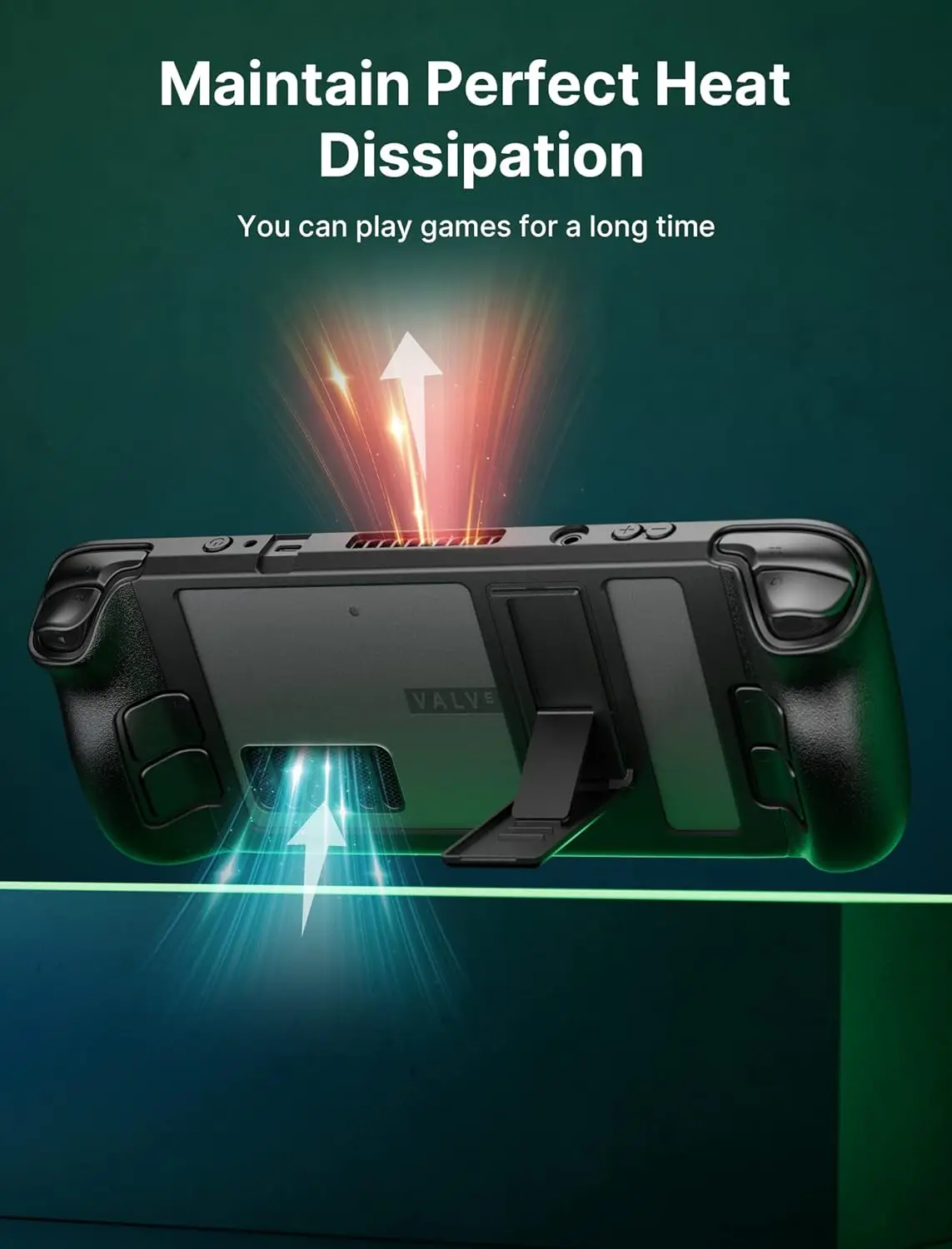 

Чехол-подставка, совместимый с Steam Deck/OLED, PC0105, обновленная подставка с регулируемым углом, чехол для Steam Deck, защитный чехол из ТПУ