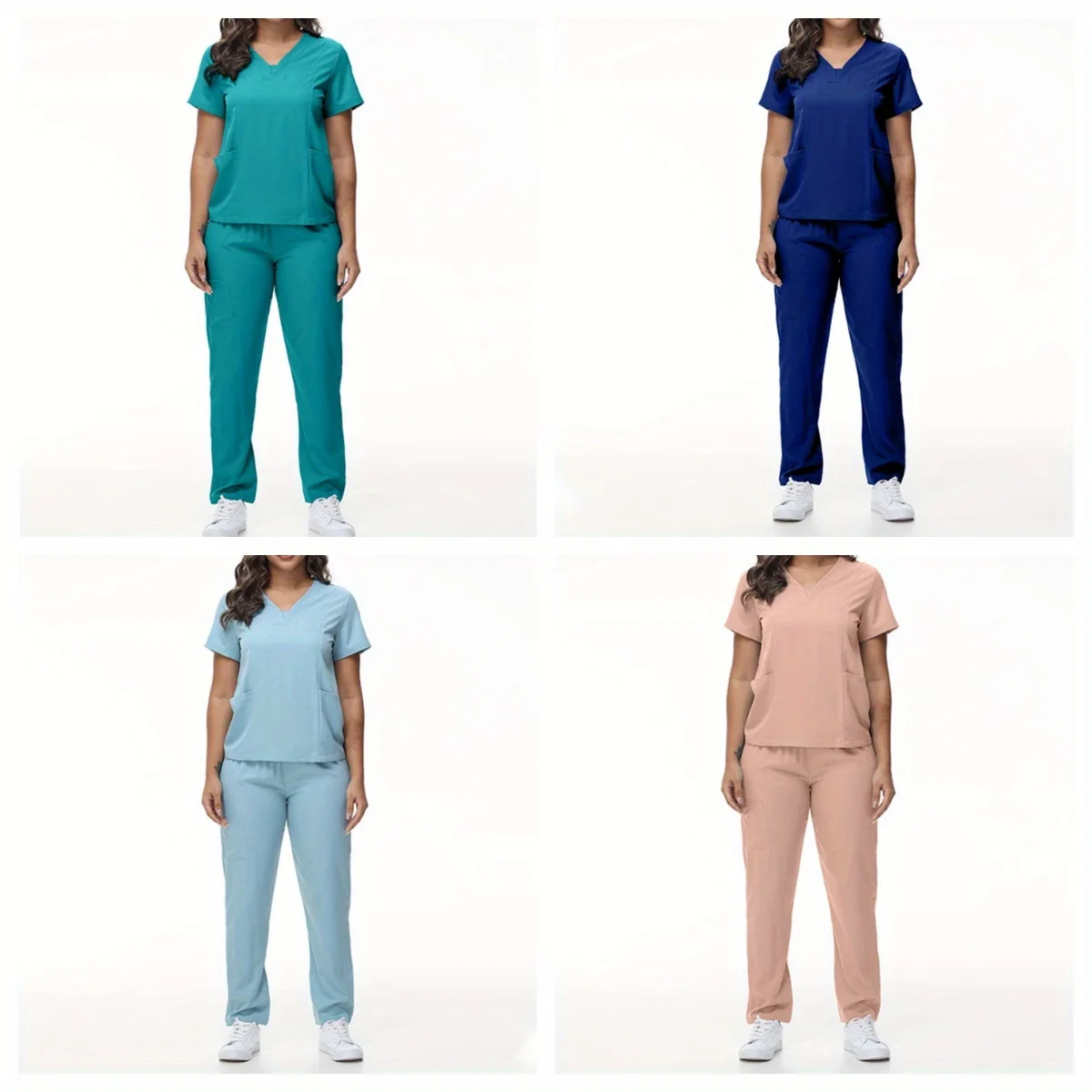 Set uniforme per infermiera dentale orale che aumenta l'efficienza: magia elastica e ad asciugatura rapida