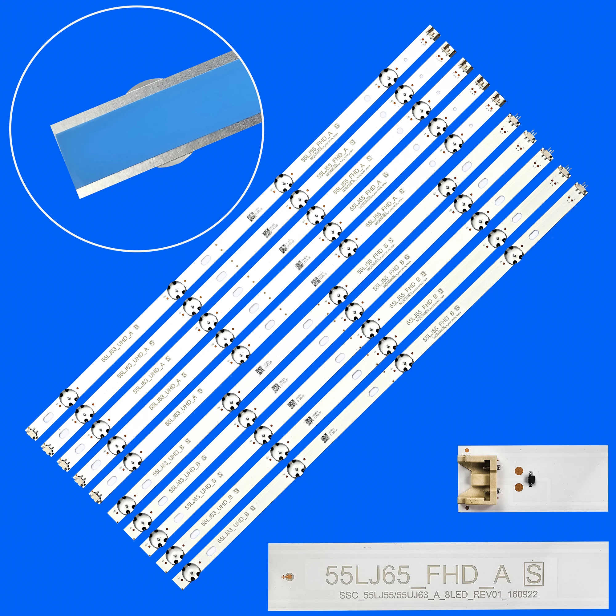 LED Backlight Strip For 55UJ6309 55UJ635V 55UJ634V 55UJ630V 55LJ5550 55UJ6300 55UK6100PLB 55UJ63_A B Eav63632405 EAV63673005