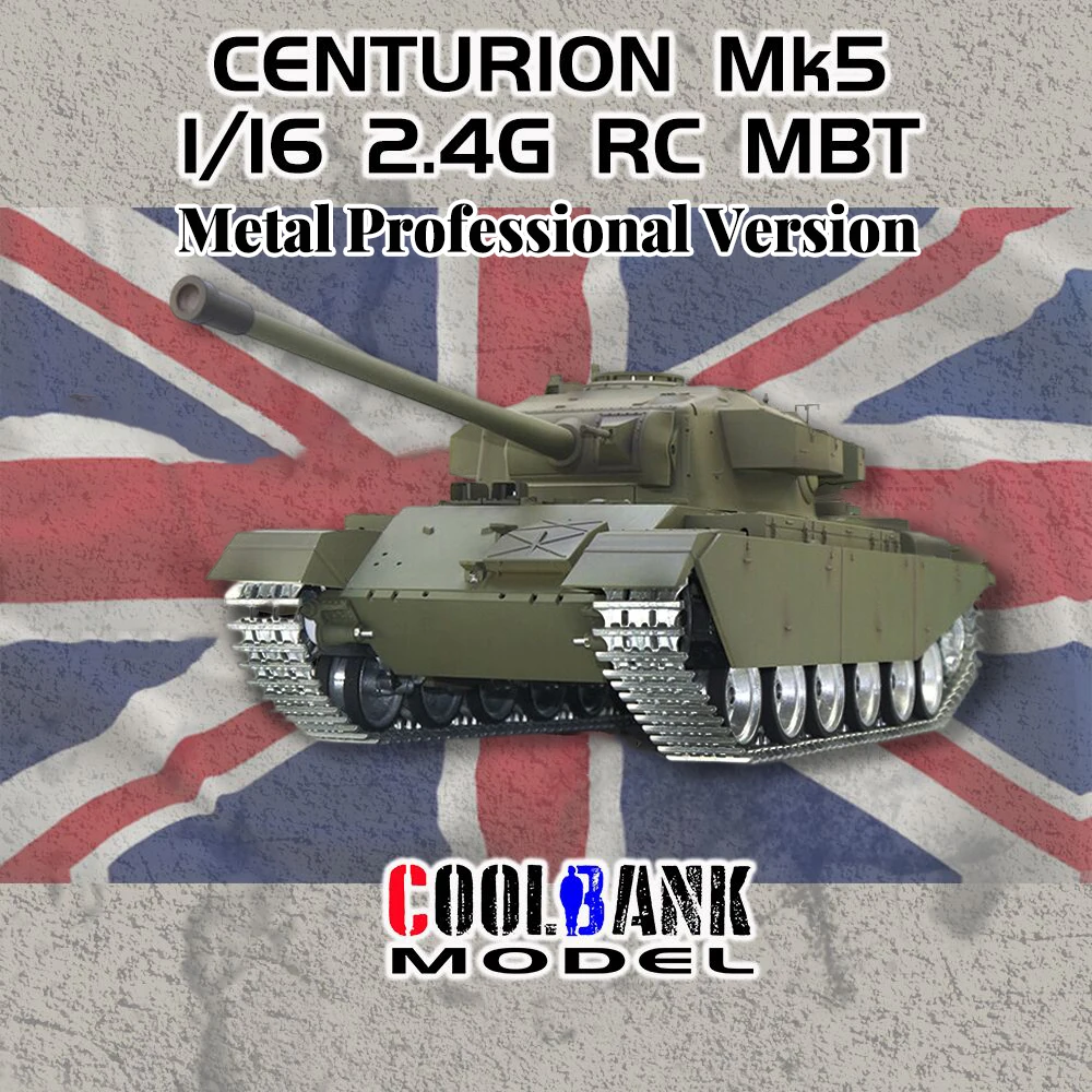 COOLBAK 1/16 British Centurion 2.4g Remote Control Off-road Battle Tank Can Be Matched With Henglong 7.0 Model Toys