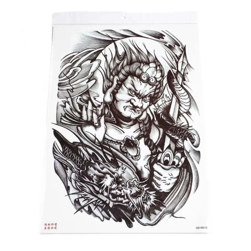 

Large Tattoo Stickers Buddha Guan Gong Zhao Yun Flower Arm Tattoo Stickers Temporary Tattoo Stickers Men's Body Tattoos