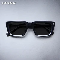 Gafas de sol polarizadas Vintage de acetato para hombre, gafas de sol gruesas UV400 de diseñador Retro de calidad, gafas de marca de lujo hechas a mano para mujer