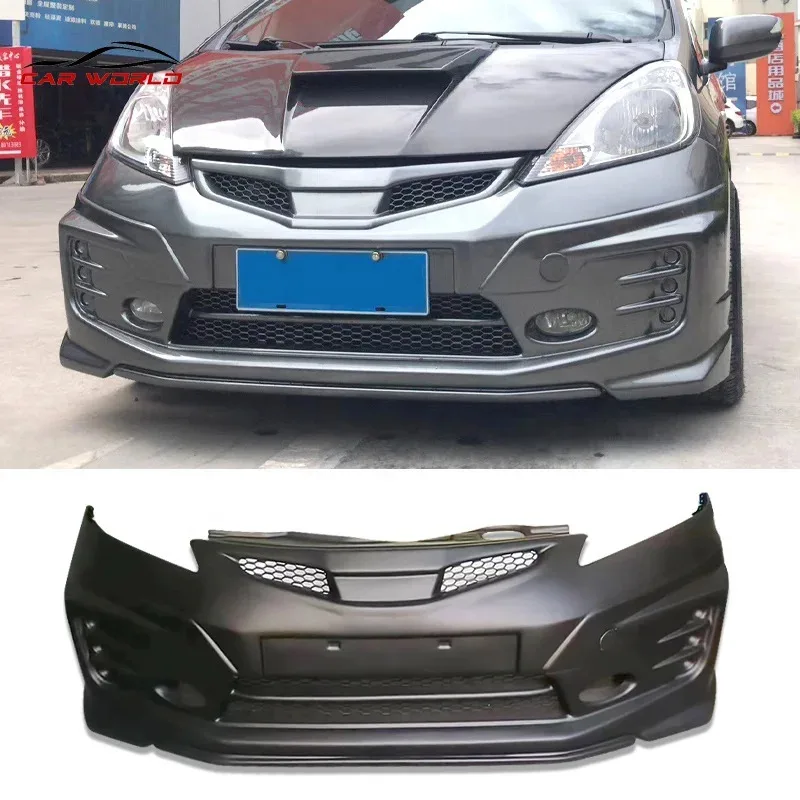S Material Car Bumper Kits Assemb Front Bumper Face Kit for 2 Generation Honda Fit 2011 2012 2013 Side Skirt Rear Bumper