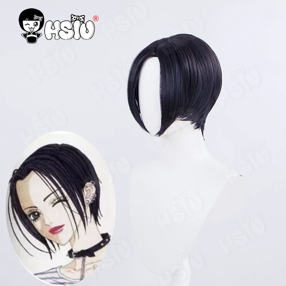 

Oosaki Nana Cosplay Wig Fiber synthetic wig Anime NANA cosplay「HSIU 」Black short Wig +Wig Cap NANA Wig