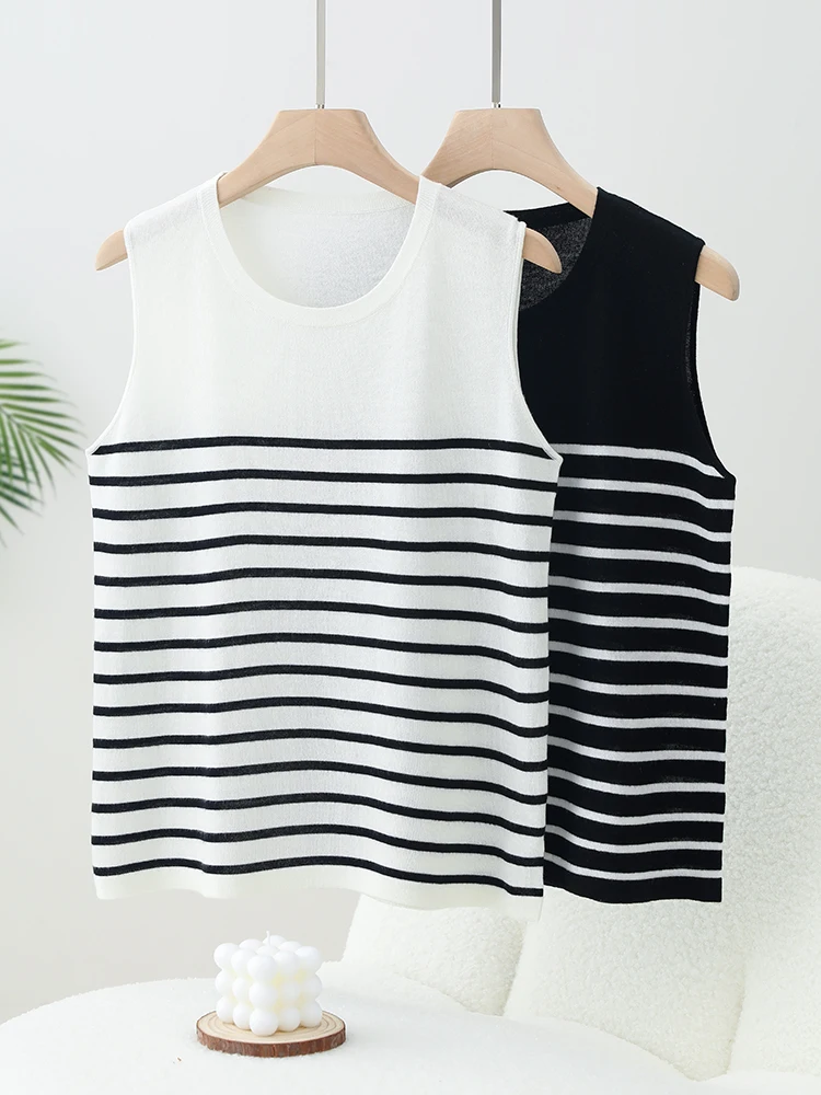 الحرير محبوك حزام سترة المرأة الجديدة جولة Ne Svel ملابس خارجية Bla الأبيض المشارب عارضة الصيف رقيقة Sle