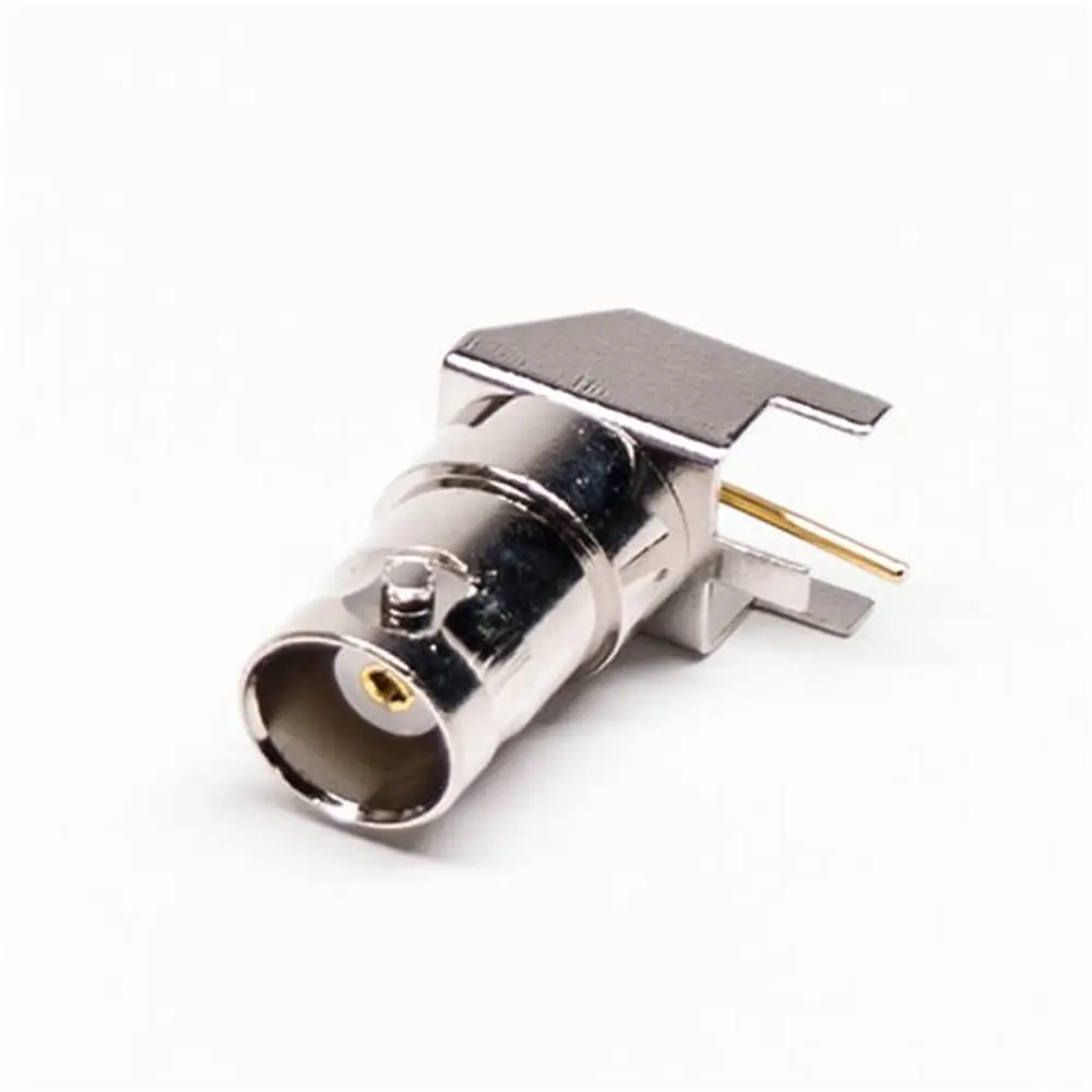 BNC Connector Female Connector Angled Through Hole for PCB