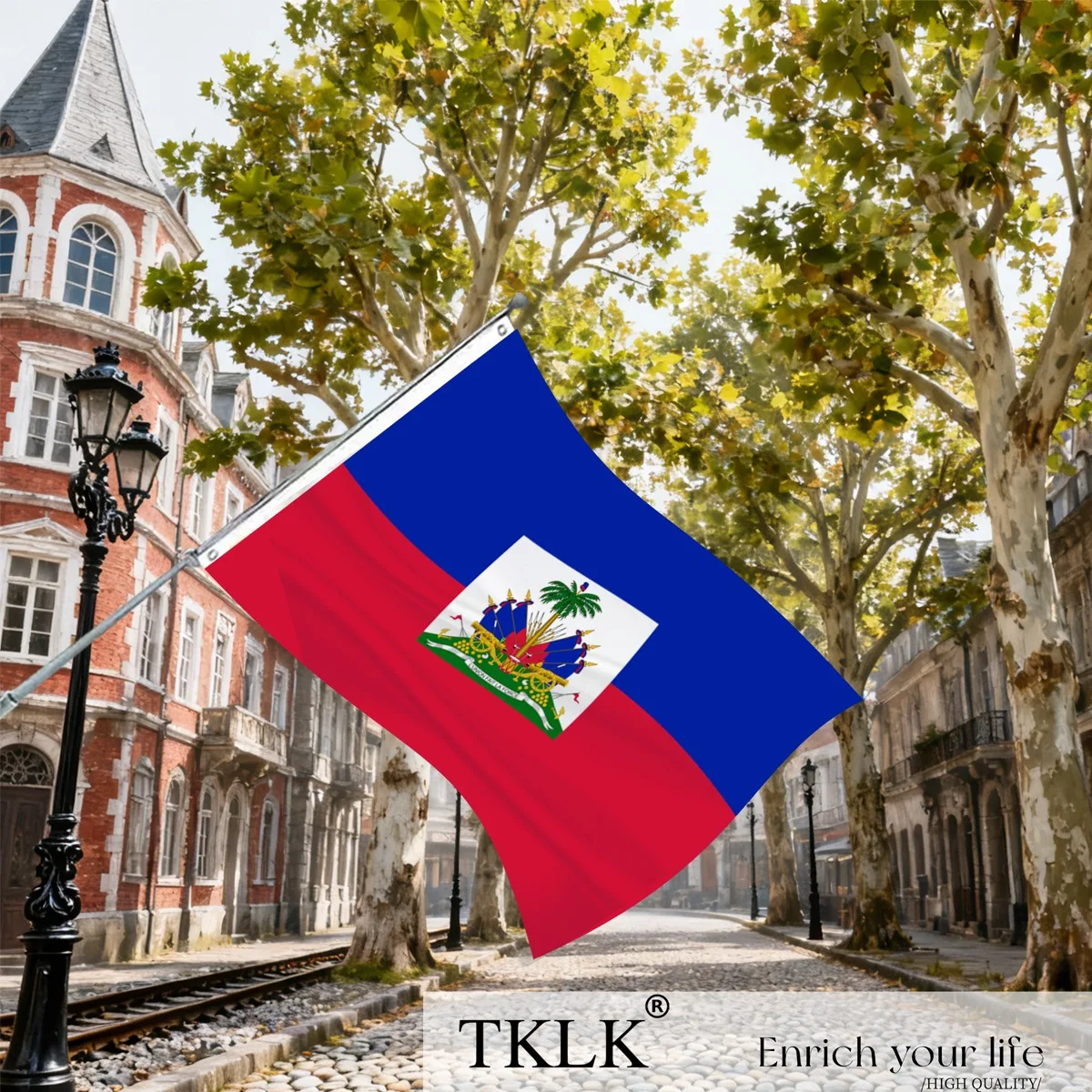 

1pc/2pcs Haiti Flag 3x5 Ft Durable Country Flag Banner, Premium Polyester Vibrant Colors, 2 Grommets, Perfect for Holiday Decors