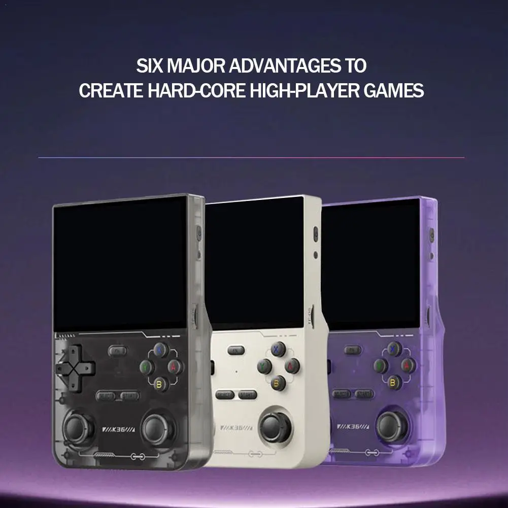 

K36 Handheld Game Console Nostalgic Retro Handheld K36 Handheld Game Console Open Source For Linux 3.5 HD IPS Screen Portable