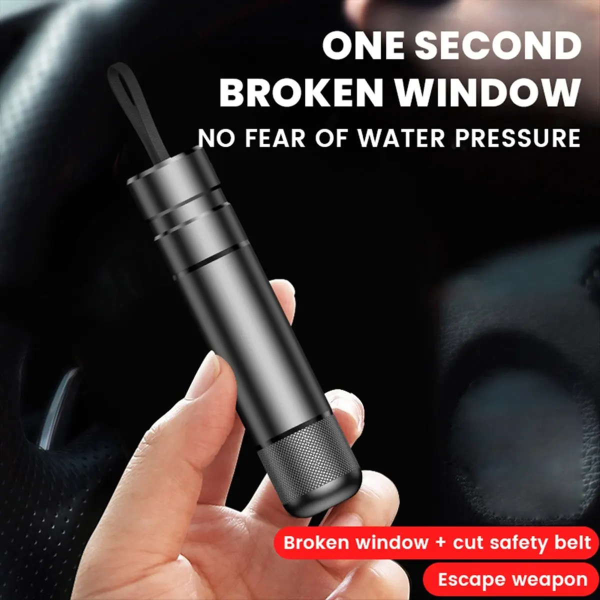 Nowy zestaw awaryjny do samochodu, narzędzie ratunkowe, wybijak do szyb, przenośny brelok, przecinak do pasów bezpieczeństwa
