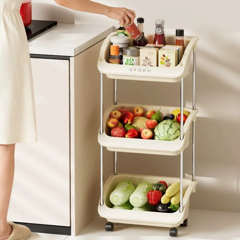 White Metal Rack Creamy Style Essentials Plastic Pantry Holder Cup Countertop Especieros De Cocina Kitchen Items Accessories