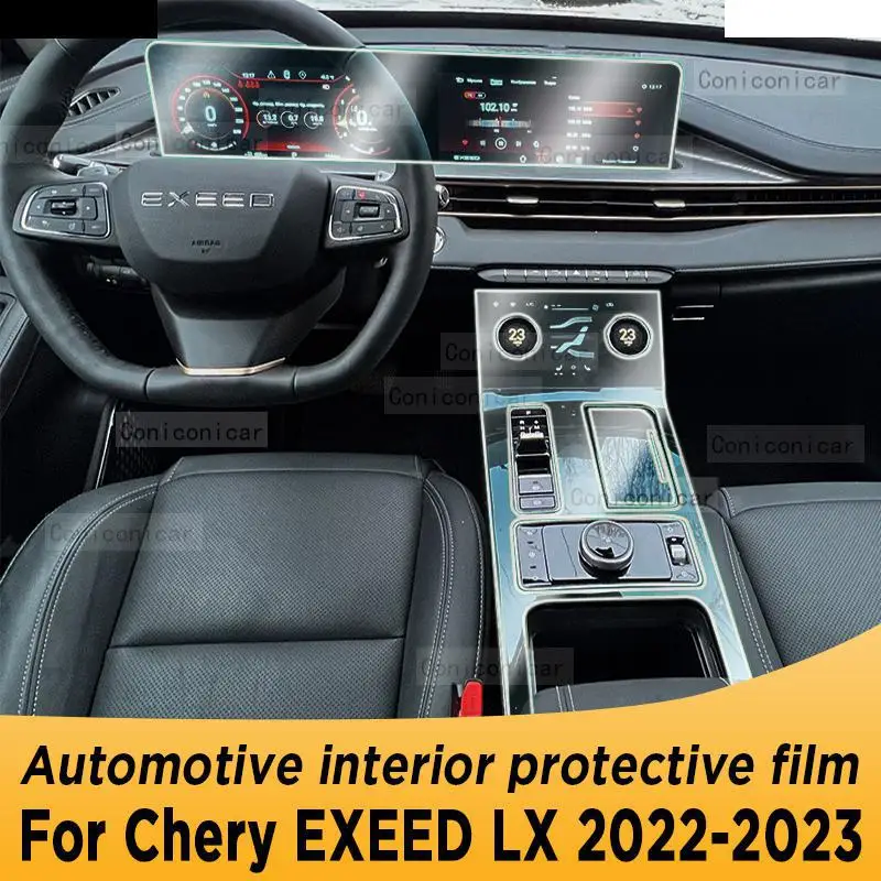 

For Chery EXEED LX 2022-2023 Gearbox Panel Navigation Screen Automotive Interior TPU Protective Film Cover Anti-Scratch Sticker