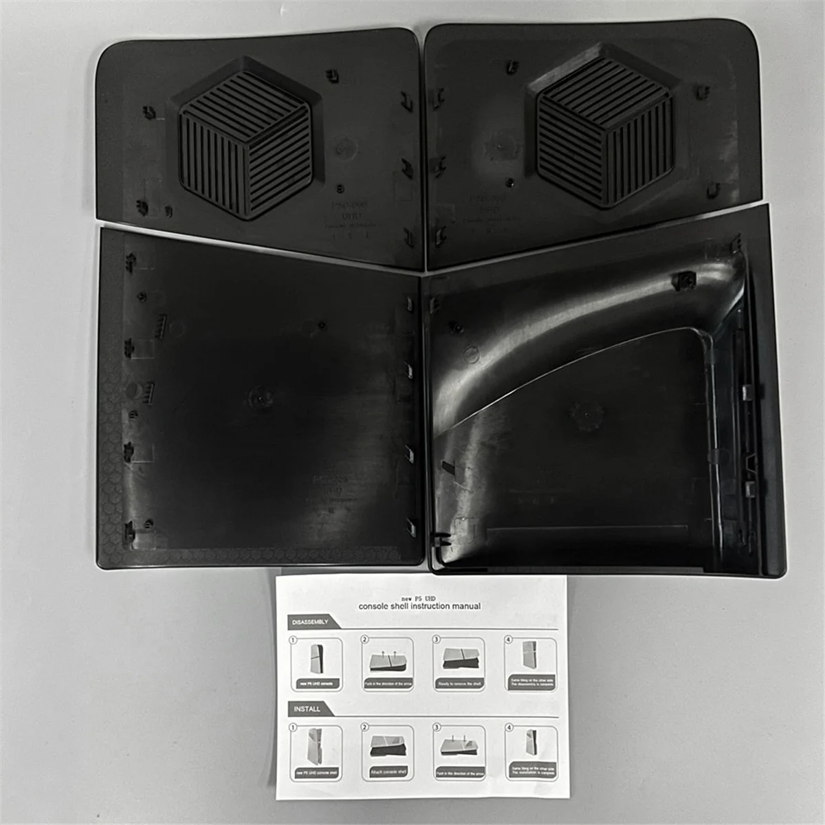 

For PS5 Slim Game Console Replacement Dustproof Protective Skin Shell Split Cooling Host Protective Shell HUD-ABRJ