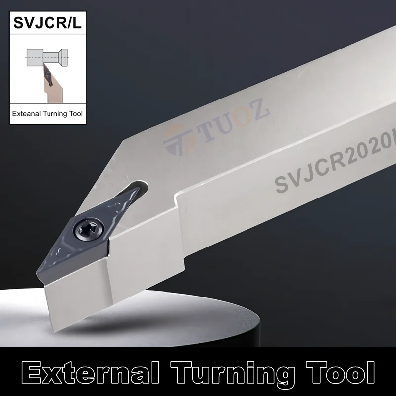 

TUOZ 93 градуса Внешний токарный держатель инструмента SVJCR SVJCL 1616H16 2020K16 2525M16 Токарный станок с ЧПУ Режущий брусок VCMT1604 Вставки