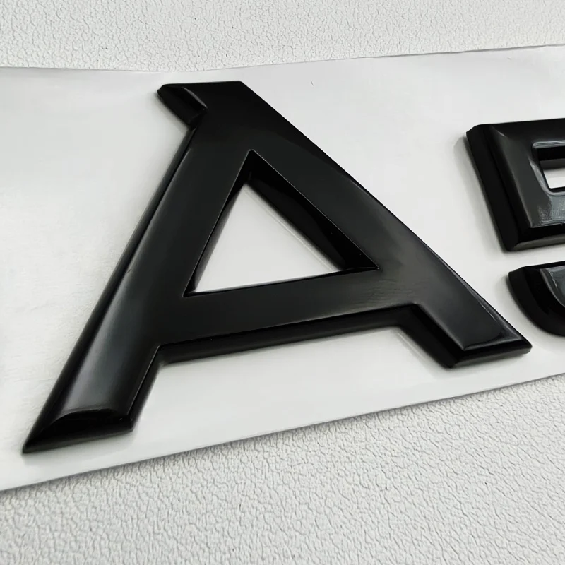 3D ABS Black S Line A1 A2 A3 A4 A5 A6 A7 A8 Logo Emblem Auto Badge Trunk Decal For Audi Sline Car Fender Sticker Accessories