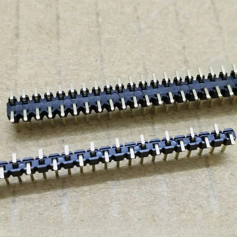 10 قطعة 2.0 مللي متر الملعب 2X40P SMD صف مزدوج 1X40P صف واحد مطلية بالذهب كوتابل كسر Pcb ذكر رأس الدبوس موصل #4