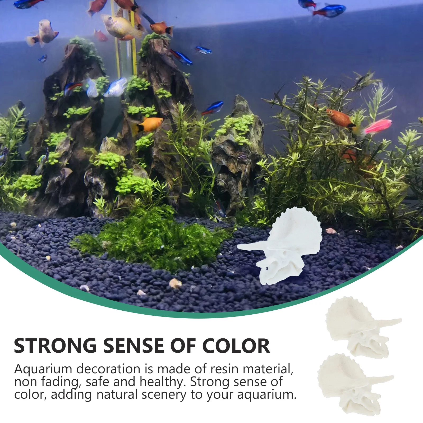 

2Pcs Fish Tank Aquarium Resin Decoration Dinosaur Bone Ornament Hidden Cave Resin Craft Fish Tank Landscaping Ornament Aquarium