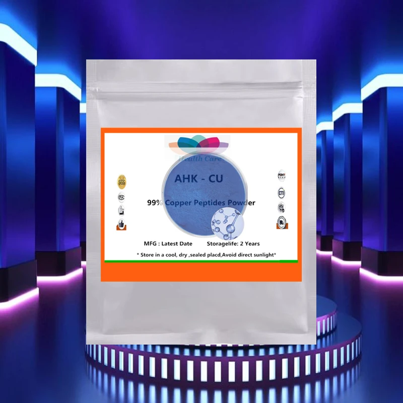 Offre Spéciale : Matière Première AHK - Poudre de Peptide de Cuivre pour la Croissance Capillaire en Sachets Personnalisés en Feuille d'Aluminium