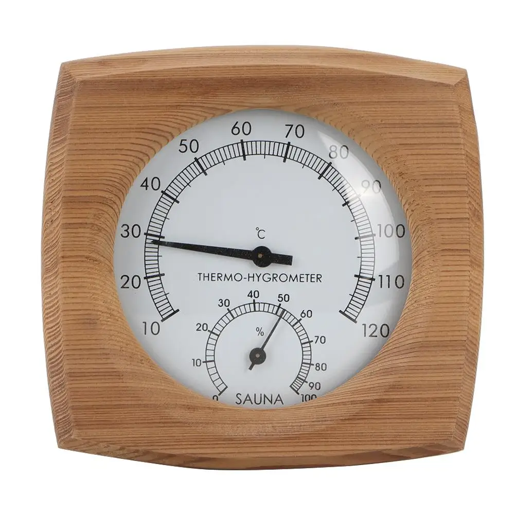 Wood Sauna Room Thermometer with Steam Room Accessories