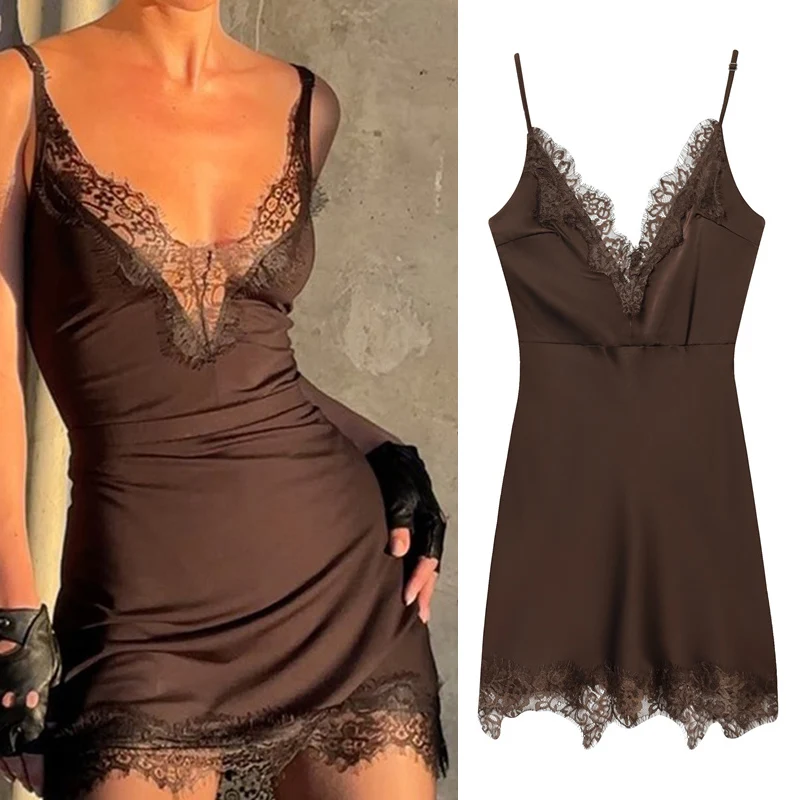 فستان نسائي قصير 2025 موضة خريف جديدة فساتين مثيرة سهلة الارتداء للنساء فستان أنيق للسيدات