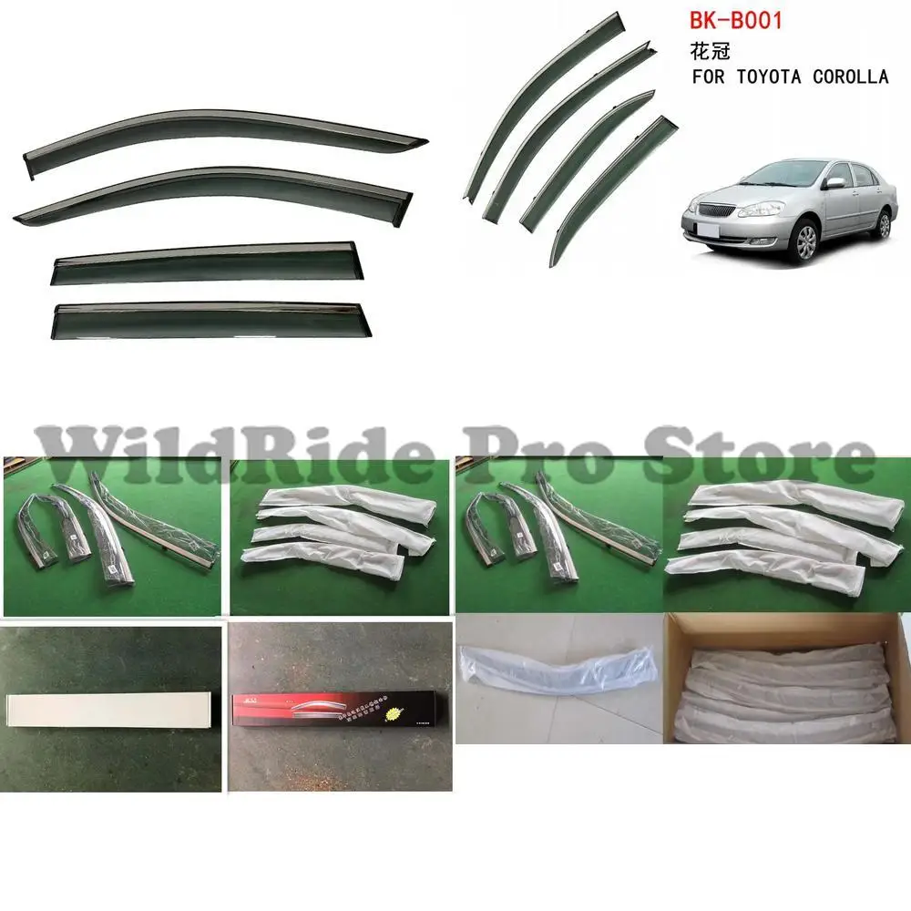

1 set For Car Window Visor for Toyota Corolla 2001-2006 Rain Guard Wind Deflector Door Visor Rain Shield Window Visor