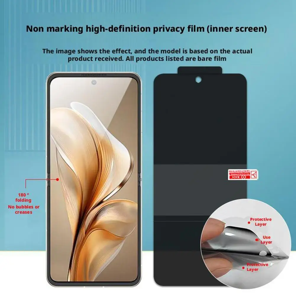 Screen Protector for Nubia Flip 2 Inner Screen HD Seamless Peep-proof Soft Privacy Film Anti-Scratch Film for Nubia Flip 2