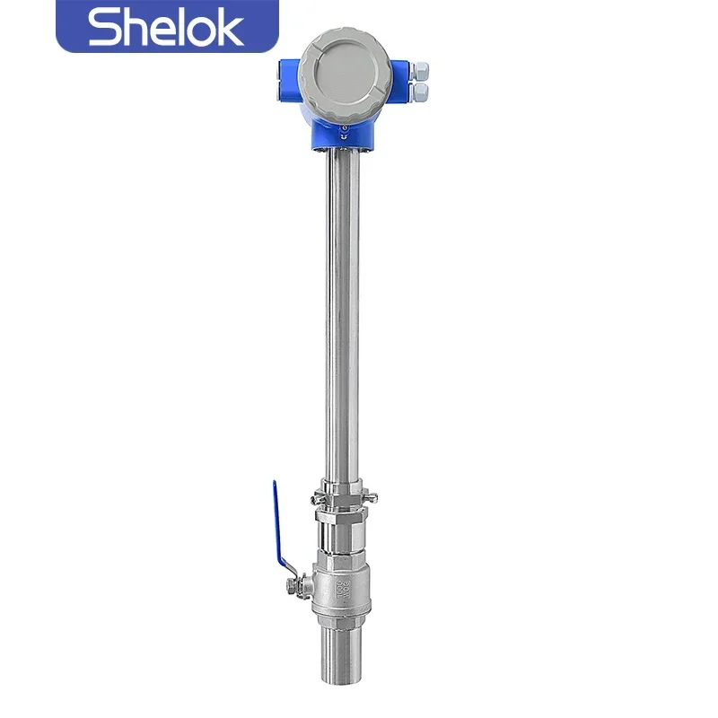 Shelok Ip65 Industrial Insertion Liquid Magnetic Electro Flow Meter 4-20Ma Out Put Electromagnetic Flowmeter