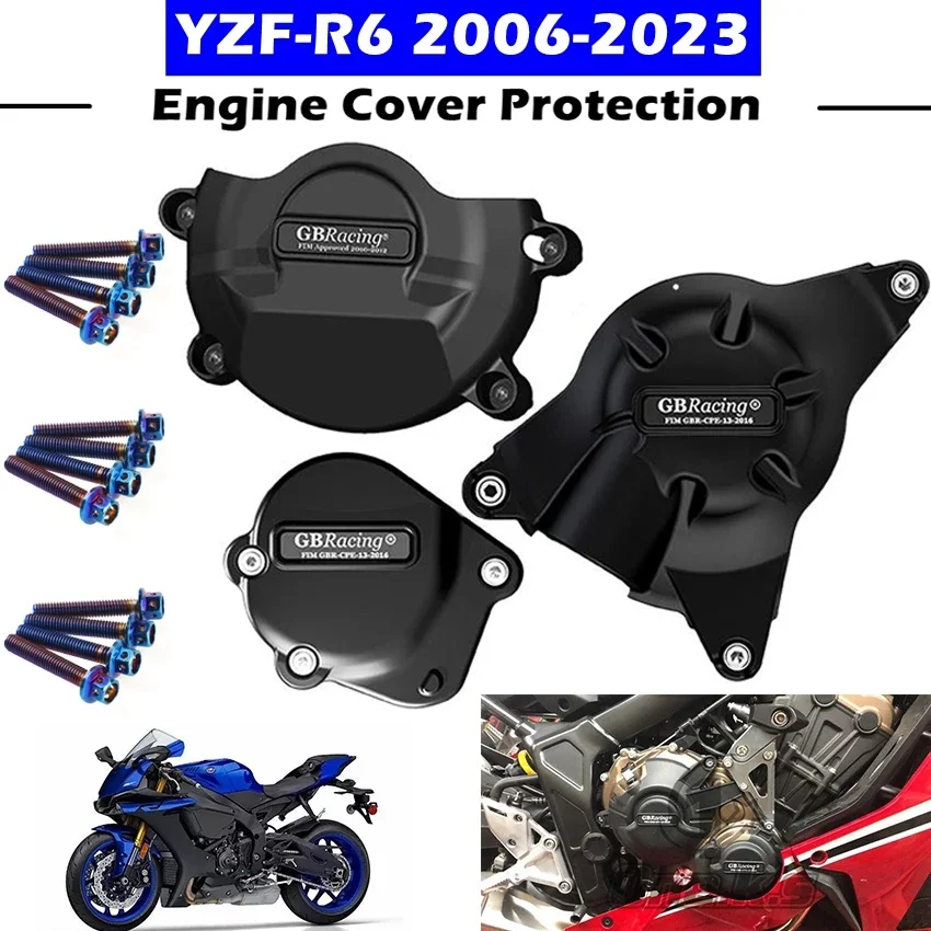 

Motorcycles Engine Cover Protection Case For Case GB Racing For YAMAHA R6 2006-2024 GBRacing Engine Covers