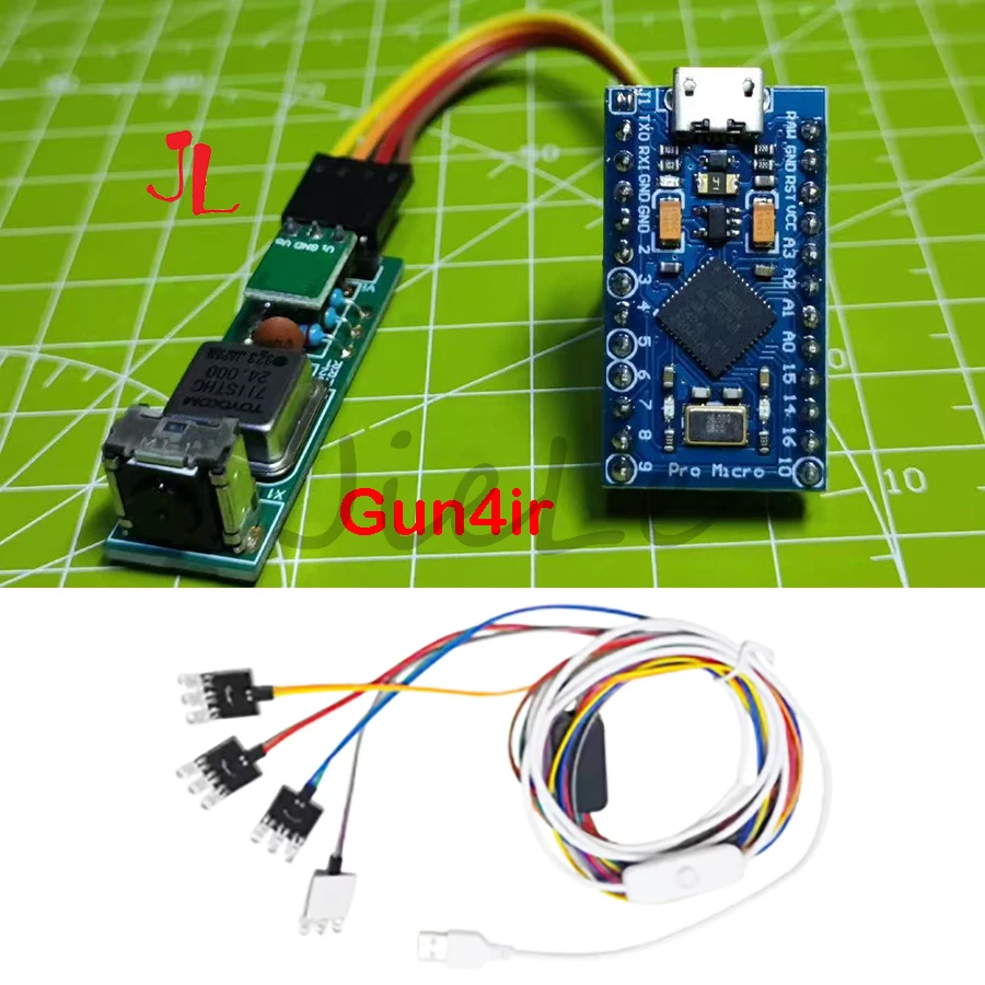 Controll PCB board and Sensor, PC Shooting Game OpenFIRE / Gun4ir Light Gun DIY Kit for Modding