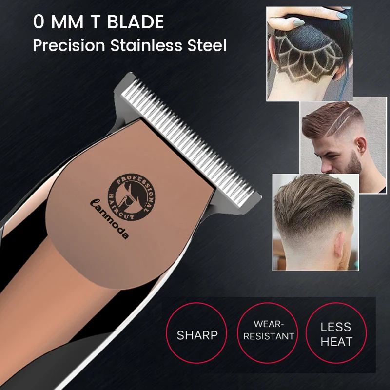 Professional Bald head Hair Trimmer for Men Electric 0mm Hair Clippers Rechargeable Beard Trimmer Barber Haircut Machine Shaver