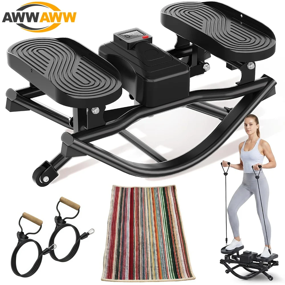 Rock Stepper Exercise At Home,Portable Rocking Stepper Side To Side,Low-Impact Design,Full Body Workout Stepper Exercise Machine
