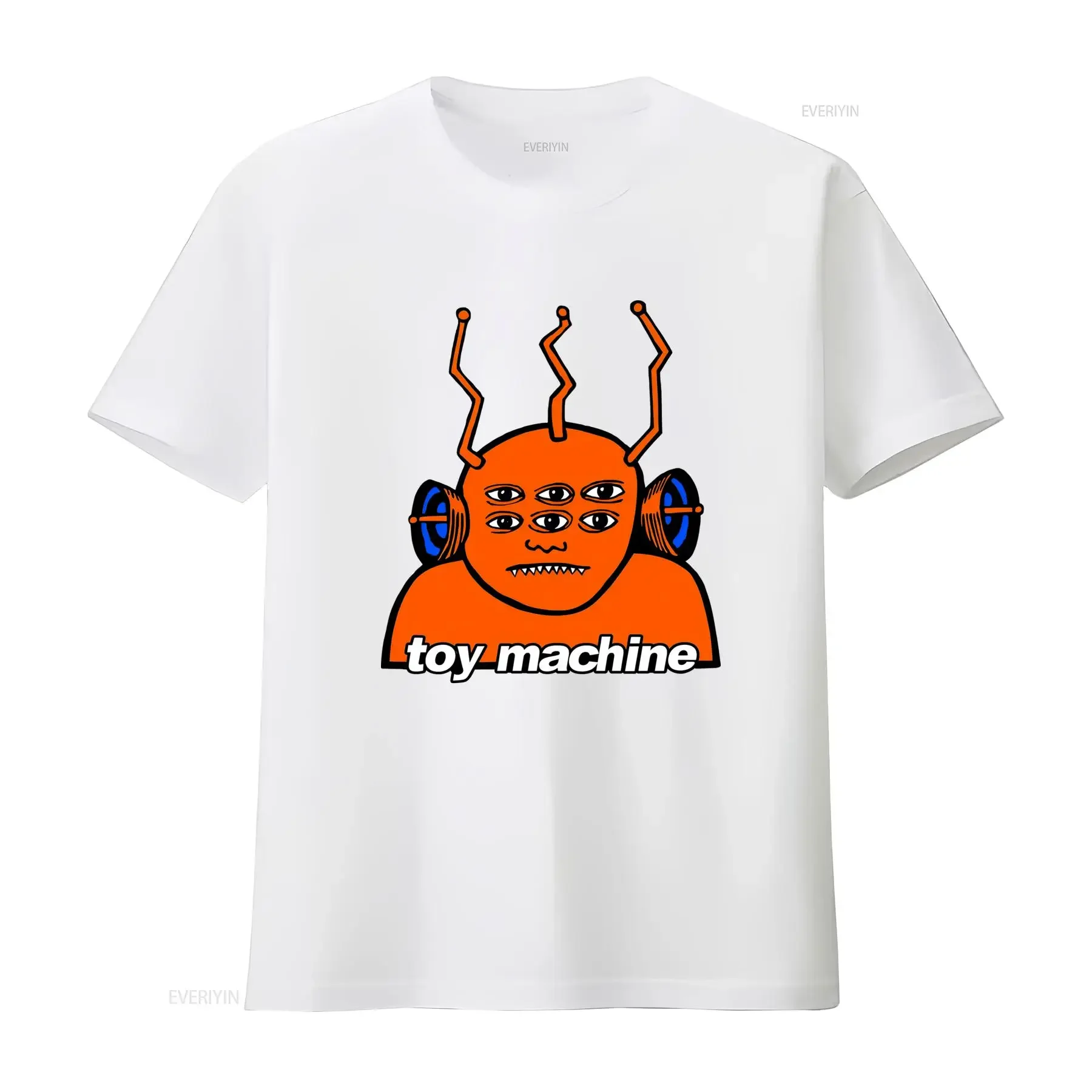 Toy Machine Orange Funky Alien Vintage Skateboarding T Shirt Design vintage Washed Slightly streetwear Unisex view 3