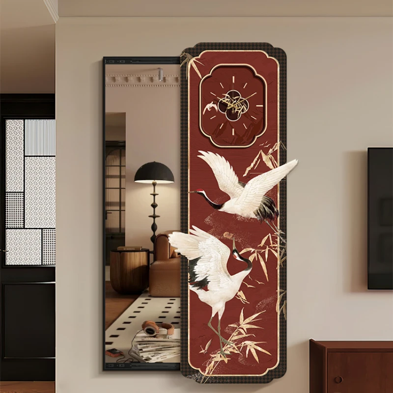 Chinese style hidden push-pull full-length mirror decorative painting Nanyang ancient invisible dressing mirror fitting mirror