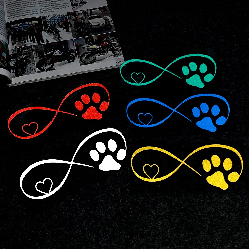 Cat Paw Print Reflective Motorcycle Sticker Moto Scooter Decal Accessories for VESPA PX GTS 300 Sprint Primavera LX50 LX125