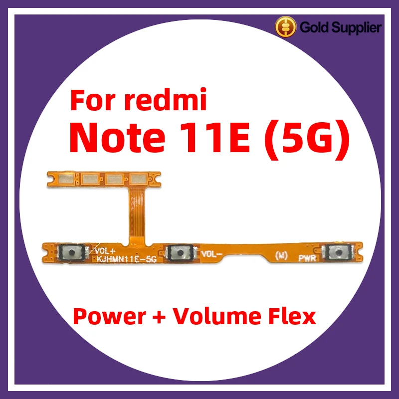 

For Xiaomi Redmi Note 11E Power ON OFF Volume Camera Key Button Switch Flex Cable Replacement