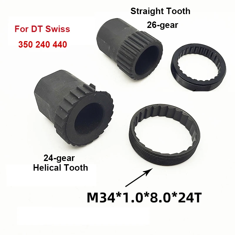 

Bicycle Removal Lockring Removal Tool Kit For D&T Swiss 350 240 440 Freehub Tool Lockring 24/26 Gear,e-bike parts replacement