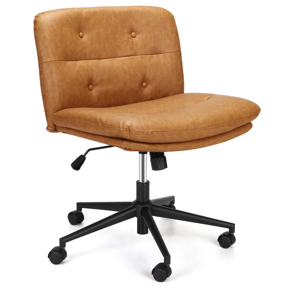 Ergonomic Armless Office Desk Chair with Wheels